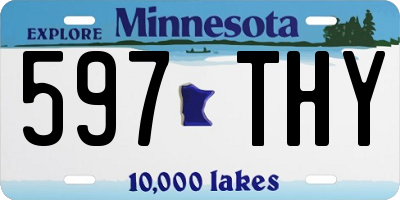 MN license plate 597THY