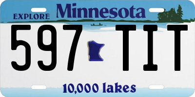 MN license plate 597TIT