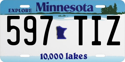 MN license plate 597TIZ