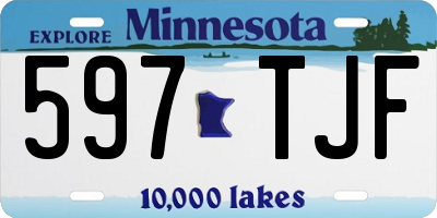 MN license plate 597TJF