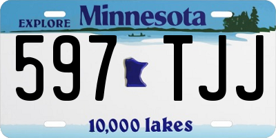 MN license plate 597TJJ