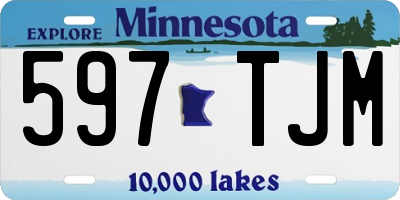 MN license plate 597TJM