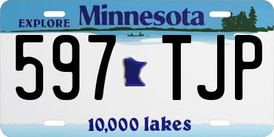 MN license plate 597TJP