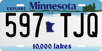 MN license plate 597TJQ