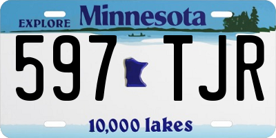 MN license plate 597TJR