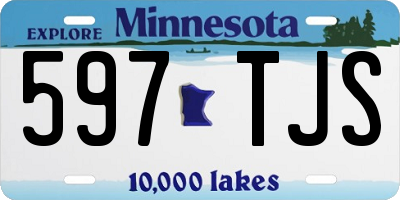 MN license plate 597TJS