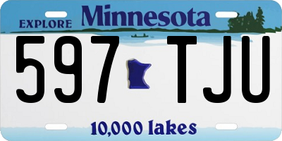 MN license plate 597TJU