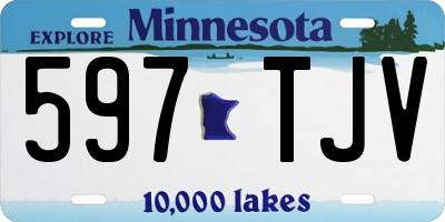 MN license plate 597TJV