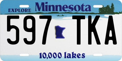 MN license plate 597TKA