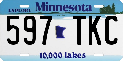 MN license plate 597TKC