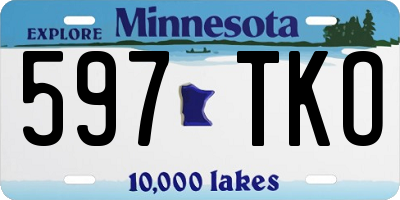 MN license plate 597TKO