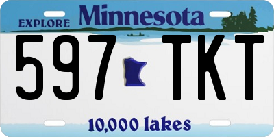 MN license plate 597TKT