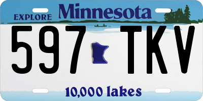 MN license plate 597TKV