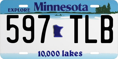 MN license plate 597TLB