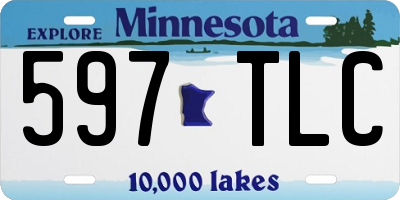 MN license plate 597TLC