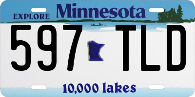 MN license plate 597TLD