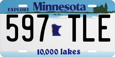MN license plate 597TLE