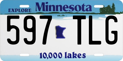 MN license plate 597TLG
