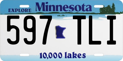 MN license plate 597TLI