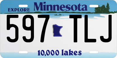 MN license plate 597TLJ