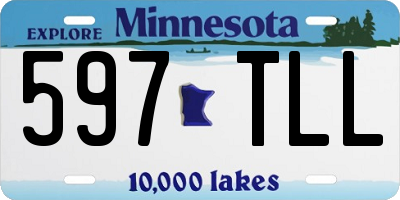 MN license plate 597TLL