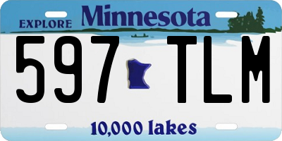 MN license plate 597TLM
