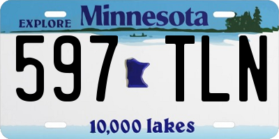 MN license plate 597TLN