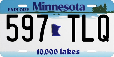 MN license plate 597TLQ