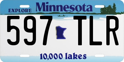 MN license plate 597TLR