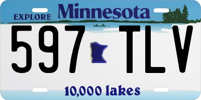 MN license plate 597TLV