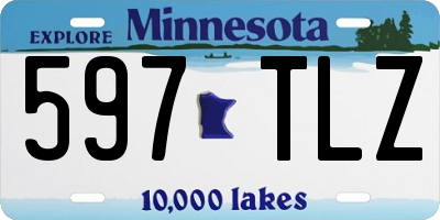 MN license plate 597TLZ