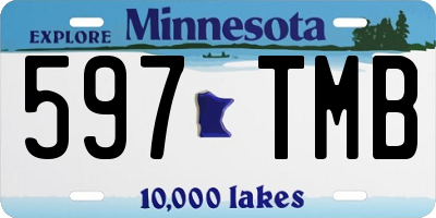 MN license plate 597TMB
