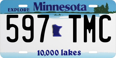 MN license plate 597TMC