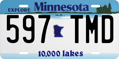 MN license plate 597TMD