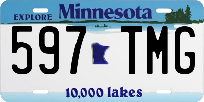 MN license plate 597TMG