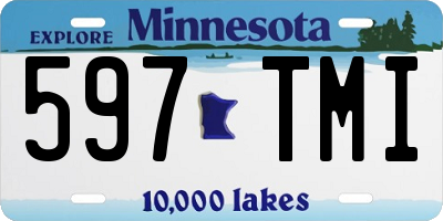 MN license plate 597TMI