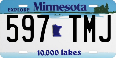 MN license plate 597TMJ