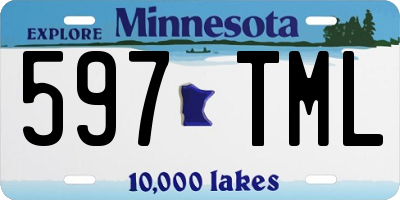 MN license plate 597TML