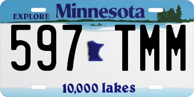 MN license plate 597TMM