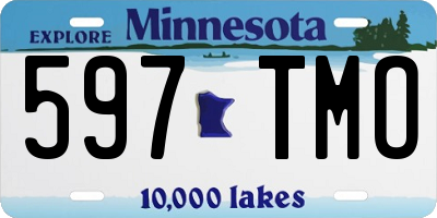 MN license plate 597TMO