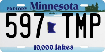 MN license plate 597TMP