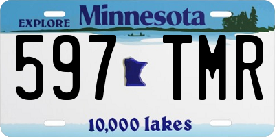 MN license plate 597TMR