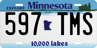 MN license plate 597TMS