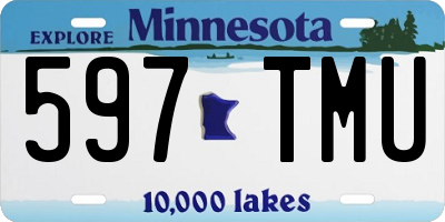 MN license plate 597TMU