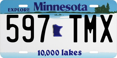 MN license plate 597TMX
