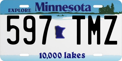MN license plate 597TMZ