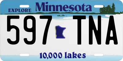 MN license plate 597TNA