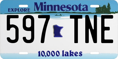 MN license plate 597TNE