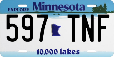 MN license plate 597TNF