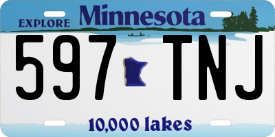 MN license plate 597TNJ